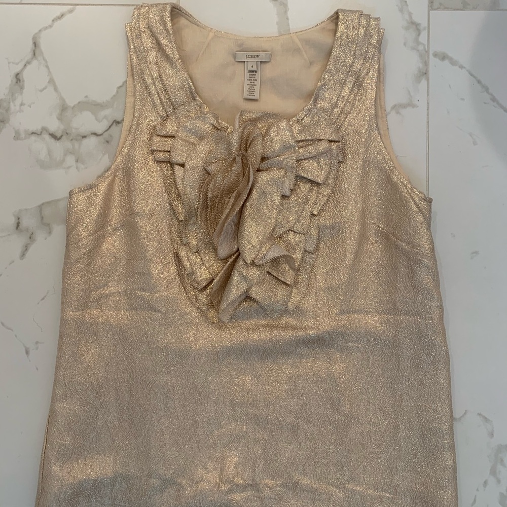 J CREW GOLD TANK SZ 4